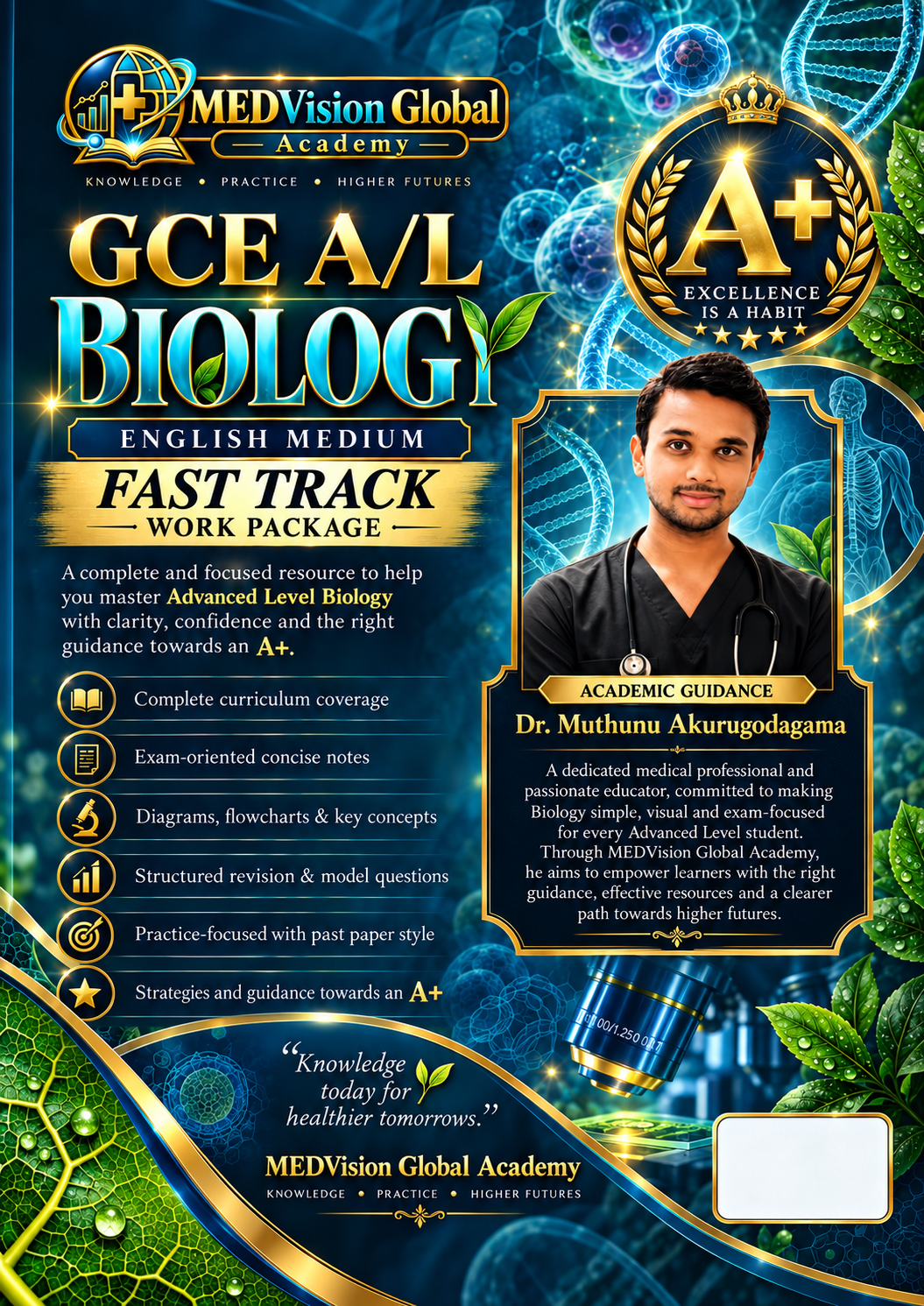 GCE A/L Biology back cover