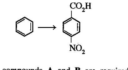 Benzene → 4-nitrobenzoic acid