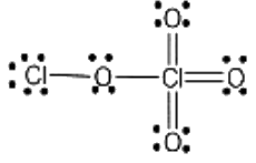 Scheme: Lewis structure of Cl_2O_4