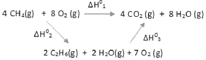 Alternate cycle through 4CO_2(g) + 8H_2O(g)